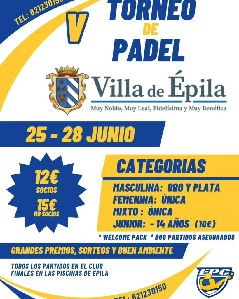 V Torneo de pádel Villa de Épila