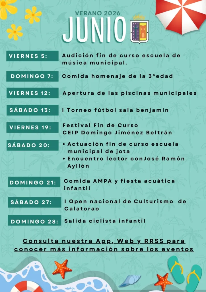 📅 PROGRAMACIÓN JUNIO – CALATORAO