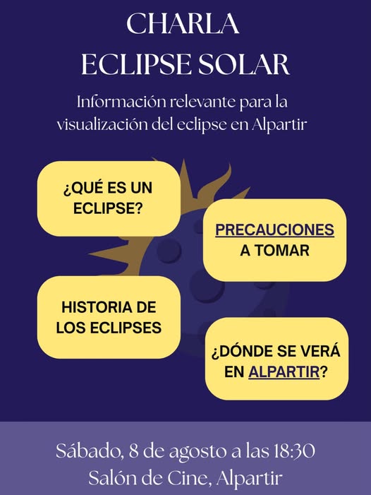 Charla sobre Eclipse Solar - Alpartir
