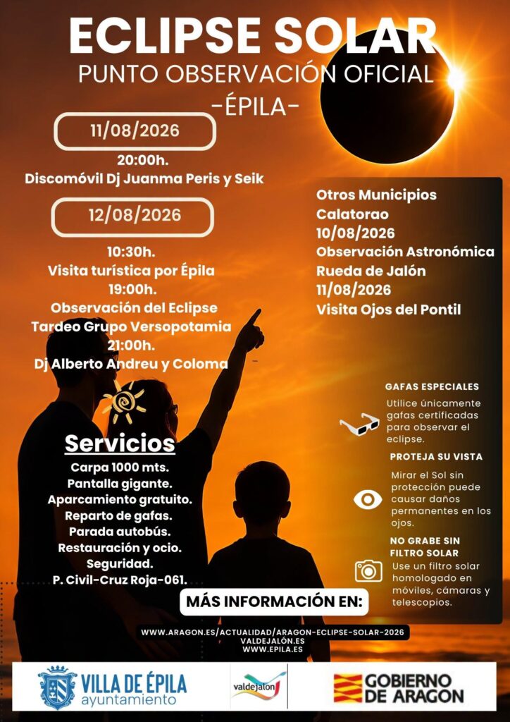PUNTO DE OBSERVACIÓN OFICIAL DEL ECLIPSE SOLAR 2026 - EPILA