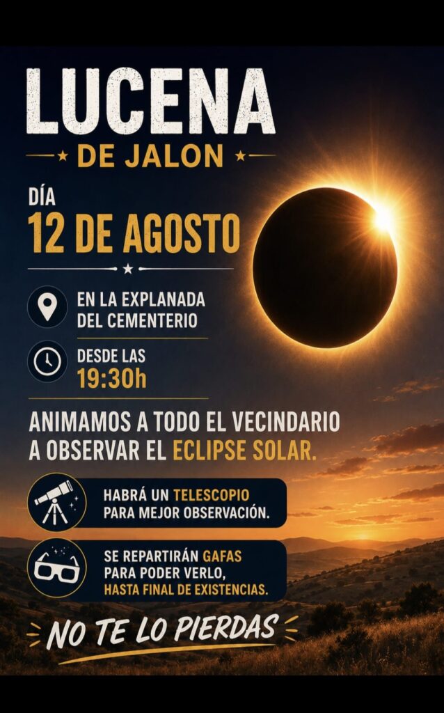 Observación pública del Eclipse Solar en Lucena de Jalón