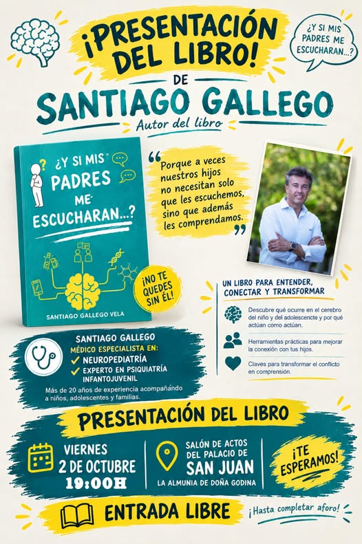 Presentación del libro \"¿Y si mis padres me escucharan...?\" de Santiago Gallego - La Almunia