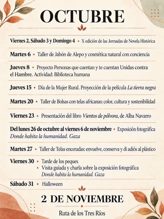 Programación Cultural Octubre - Morata de Jalón