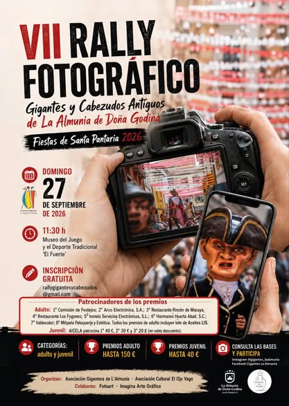 VII RALLY FOTOGRÁFICO GIGANTES Y CABEZUDOS ANTIGUOS DE LA ALMUNIA 2026