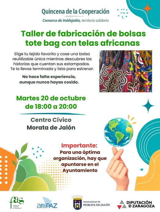 Taller Crea tu Bolsa Reutilizable - Morata de Jalón